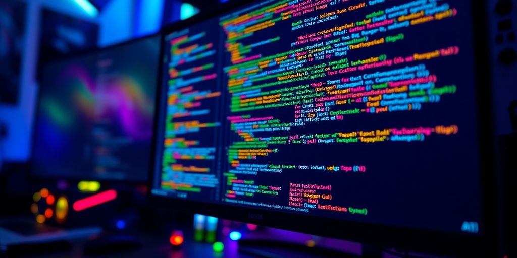 Fotografie eines Computerbildschirms mit Code-Schnipseln.